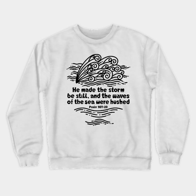 Christian typography and illustration of the psalm of the Bible. Crewneck Sweatshirt by Reformer